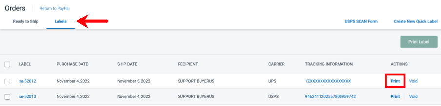 Create a Label Without an Order – PayPal Shipping Center Help