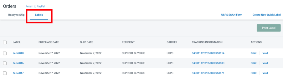 Shopify Help Center  Changing and voiding shipping labels